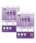 삼정 리빙 네츄럴 데코 3겹 30롤 엡보싱 화장지 : HANSLINE