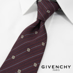 지방시 엠블럼 스트라이프 타이 명품 혼주 넥타이 GIVENCHY J5907-003 버건디 : 아비스몰