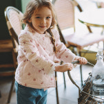 리틀그라운드 룰라비 플라워 패딩점퍼 : 핑크 베이비