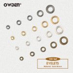 OWDEN 100 세트 황동 아일렛 와셔 가죽 공예 신발 벨트 라운드 그로밋 의류 아이 가방 수리 : 엔에이CP