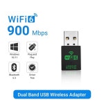 금하로지스 | WALRAM AX900 WiFi 6 USB WiFi 어댑터 무선 이더넷 네트워크 카드 PC 용 2.4G/5GHz 듀얼 밴드 드라이브 무료 안정적인 신호 어댑터...