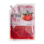100%국산 사월의딸기 카페 딸기청 퓨레 라떼 우유 만들기 냉동 대용량 벌크 5kg : 프레슬리쿡
