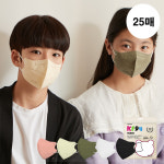 메디케이알 와이드핏 새부리형 KF94 극소형 25매 어린이마스크 : 메디케이알 KF94 마스크