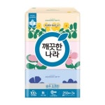 깨끗한나라 잘풀리는집 미용티슈 2겹 250매 3개입 8팩 : 맨도롱생활건강
