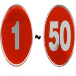 아이템핫딜 1P 원형 62mm 에폭시 번호판 레드 1번부터 50번까지 호수 PC방 층표시 : 아이템핫딜