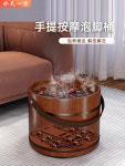휴대용 원목 히노끼 손잡이 편백 체험판 이동식 삼나무 원통 바스켓 l급 혈위 휴대 25하이핸들통 없음 : 주주11