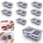 10/20Pcs 뚜껑이 있는 이중 구획 조미료 용기 테이크아웃 소스 샘플링 여행용 스낵용 : 나래몰4