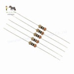 100 개 0.25W 탄소 필름 저항기  1/4W 5% 0.1R ~ 10M 0.22R 0.47R 0.56R 1R 2R 3R 3.3R 4.3R 4.7R 5.1R 6.8R 10R 12 : 오오음플렉스