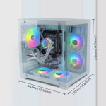 MANMU 게임 컴퓨터 MATX 케이스 pc 유리 Matx : 엔에이CP