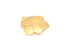 참 댕글 팔찌 목걸이 장식 H2378-무광골드 18x17.6mm 큐빅 플라워 (2개) : 쥬얼핑거