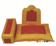 양단금사 3봉 황금/홍색금사조합 한실보료(중) 궁중보료방석세트(전통보료세트) : 오만물