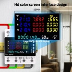 AC 85-290V/80A 에너지 전력계 컬러 스크린 3상 4선 레일 미터 6 전원 차단 보호 원격 제어 : 춘추통상