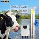 가축 태양 광 발전 농업용 물통 펌프 시스템 24V DC 잠수정 고압 키트 : SS-유통
