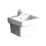 로얄앤컴퍼니 벽걸이 세면기 RWL708 원홀 사각세면대 : 미소네잡화점