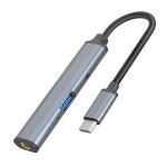 C타입 도킹 스테이션 USB 2.0PD 87W 오디오 3.5mm 멀티 포트 어댑터 노트북 휴대폰용 3 in 1 허브 : 일일플렉스