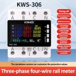 KWS 306 에너지 미터 전력계 컬러 스크린 AC 85-290V Kwh 보호기 3 상 4 선 : 춘추통상