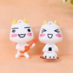 귀여운 토로 이노우에 고양이 액션 애니메이션 피규어 자동차 인테리어 장식 키체인 참 펜던트 장난감 10개 : 노으리이