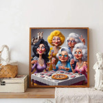 DIY 다이아몬드 페인팅 크로스 스티치 모자이크 자수 세일 5D 올드 프렌즈 우정 할머니 : 32난쟁이