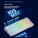 AULA F81 무선 측면 각인 기계식 키보드 블루투스 3 가지 75% 투명 구성 맞춤형 : 하루코퍼레이션27