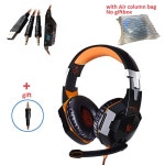 G2000 오렌지 게임용 헤드셋 깊은 베이스 스테레오 Casque 유선 빛나는 PS4 XBOX PC 노트북 마이크 포함 : 지용코퍼레이션