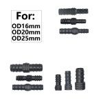 16mm 피팅 25mm 정원 농장 분배기 PE 플러그 20mm 관개 커넥터 호스 바브 파이프 엘보 : 뉴테라슈