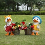 정원 오리 오브제 장식물 모형 조각상 조형물 동물 데코 : 글로벌라인즈