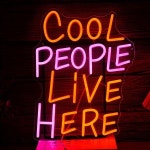 Cool People Live Here 네온 사인, USB 전원을 사용하는 LED 침실 파티 및 맞춤형 장식에 적합합니다. : 구대1등 장사장6