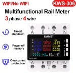 KWS 306 에너지 미터 전력계 컬러 스크린 AC 85-290V Kwh 보호기 3 상 4 선 : 춘추통상