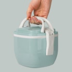 국산 도시락통 소풍도시락 피크닉도시락 김밥도시락 런치박스 아이보리 2단 : 흔한음표