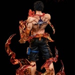 LovEly스토리 원피스 S+풀 페인팅 조립형 피규어 입상 불주먹 에이스 높이 26cm : LovEly스토리