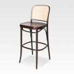 아르푸 하이 바스툴 811 라탄목방석 완조립 원목 월넛 라탄 감성 인테리어 카페의자 : 아르푸