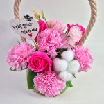 DIY 카네이션 꽃바구니 어버이날 만들기 키트 : 청년 공방