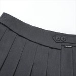 데일리 플리츠 미디 스커트 라인 여성 대학 스타일 25 봄 신작 다 : 프리브몰