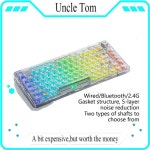 F81 무선 기계식 키보드 Rgb 핫 스왑 가능 맞춤형 오피스 게임 가스켓 구조 호환 Win/Mac/Android/Ios : 하루코퍼레이션27