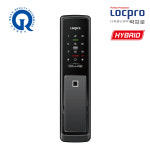 [설치포함] 락프로 H5000SFH-IoT(로즈골드) 1초 바로잠김 지문인식 IoT 도어락 무타공 하이브리드 디지털 푸시풀 현관도어락 : 락프로