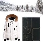 옷수선스티커 접착식 의류패치 점퍼패치 패딩스티커 블랙 B타입 : 라이프디자인