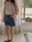 리브레 니코 스트라이프 남방 2504 줄무늬 루즈핏 먄 셔츠 : 앤드베이지