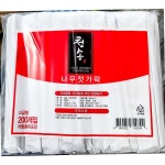 청송 나무 젓가락 종이 포장 200입 10개 일회용 업소용 : 모두에마켓