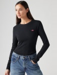 리바이스 여성 에센셜 하우스마크 롱슬리브 블랙  긴팔티셔츠   000kl-0001 : 롯데 수완점 리바이스