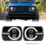 5x7 7x6 LED 헤드 라이트 지프 랭글러 용 하이 로우 빔 직사각형 H6054 헤드 램프 YJ Cherokee XJ H6054 H5054 H6054LL 69822 6052... 