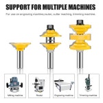 목재 조각 입구 내부 장부 문짝 라우터 비트 세트 오지 매칭 R & S 라우터 비트 1/2 인치 12mm 생크 밀링 커터 3PCs/세트 : 십삼삼플렉스