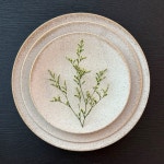 카네수즈 샌드 플레이트(17cm, 21cm) 베이지 라운드 원형접시 : 포터리폴리오