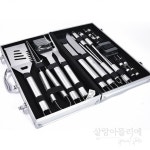 살랑아뜰리에 스텐 바베큐 조리도구세트 19P 키친툴세트 캠핑바베큐용품 : 살랑아뜰리에