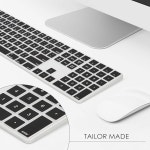 숫자 키패드가 있는 Apple iMac 매직 키보드용 올 인사이드 블랙 커버 MQ052LL /A A1843 미국 레이아웃 : 플로우나인
