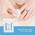 ForPro 프로페셔널 컬렉션 프리미엄 네일 물티슈, 보풀 없는 면 매니큐어 제거용, 1.75인치, 240개 : 넥스트마켓1