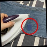 에프 원형 청바지수선패치 옷리폼 청바지누빔 의류리폼 : 에프티홈