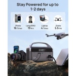 휴대용 발전소 300W(600W 서지) 192WH(60000MAH) 여행... 에어컨 뱅크 위한 가정 있는 상황 파워 콘센트가 RV 스테이션 배터리 태양광 발전기... 