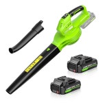 세이붐 무선 리프 블로워 20V 잔디 전기 청소 MPH 블로워(2 150 그린 X 블로워(충전기 CFM 구동 관리용 2.0AH 배터리 350 포함) 파티오 정원... 