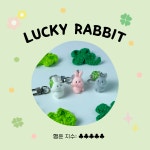(커스텀 키링) 럭키래빗 행운토끼 귀여운 인형 가방 휴대폰 에어팟 열쇠고리 악세사리 선물 : 말랑동글