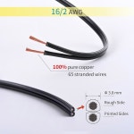 행운의 TL 16 /2 저전압 조경선 제조(100FT) 직매립 게이지 야외 조경 16 2 조명선 100피트 구리 방수 순수 도체 : 루나리테일